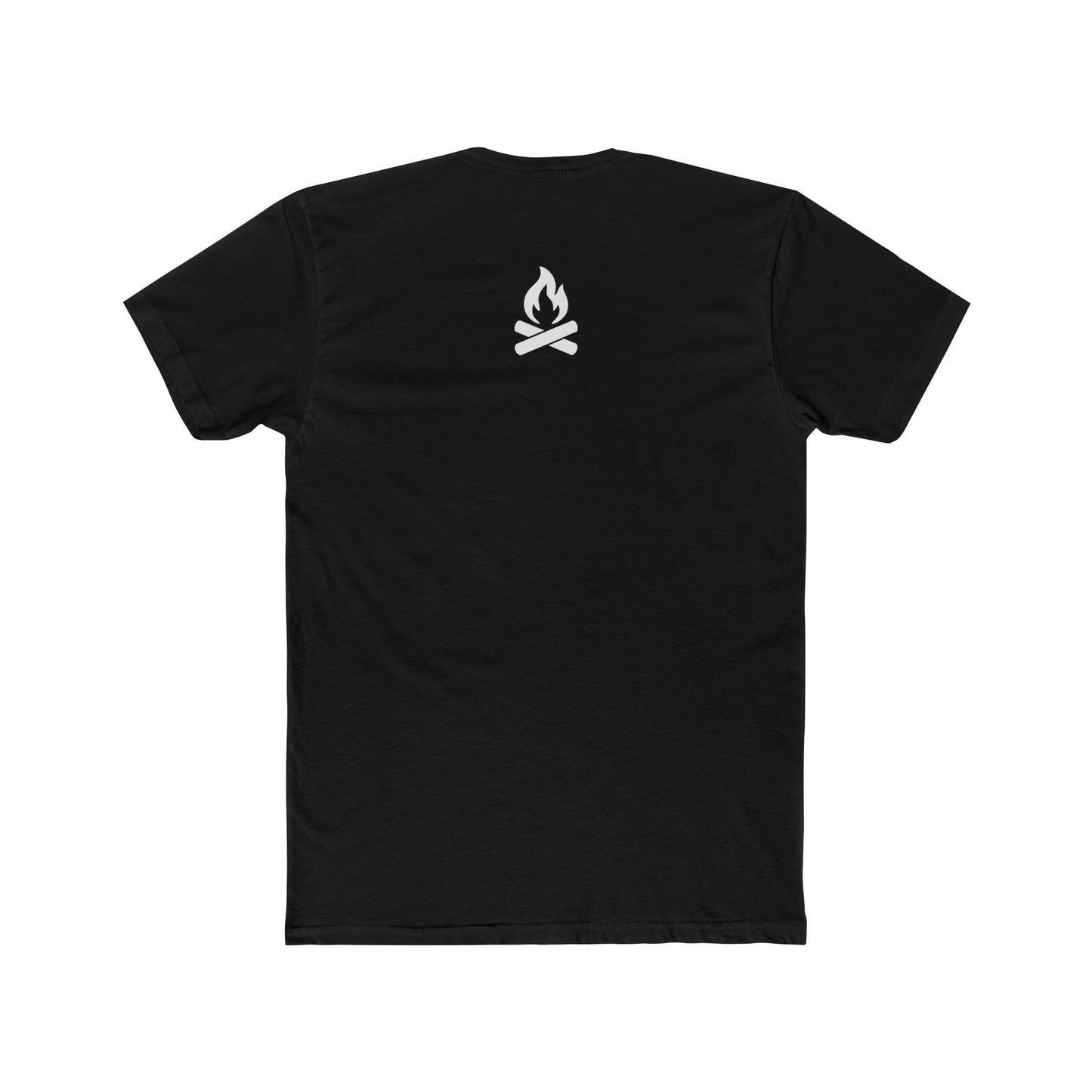 Bored Dad Co. Crew Tee — Minimalist Campfire Graphic T‑Shirt for Dads