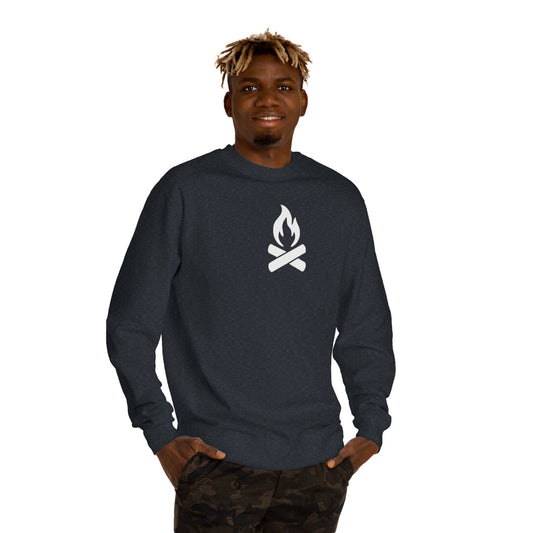 Bored Dad Co. Crewneck Sweatshirt — Campfire Logo Casual Pullover