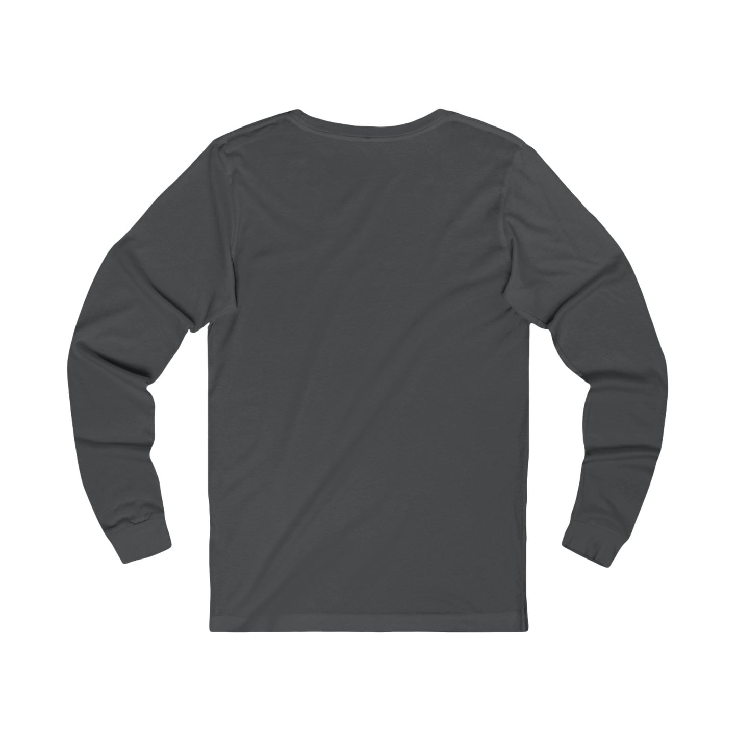 Long Sleeve Tee — Minimal White Chest Print, Classic Casual Shirt