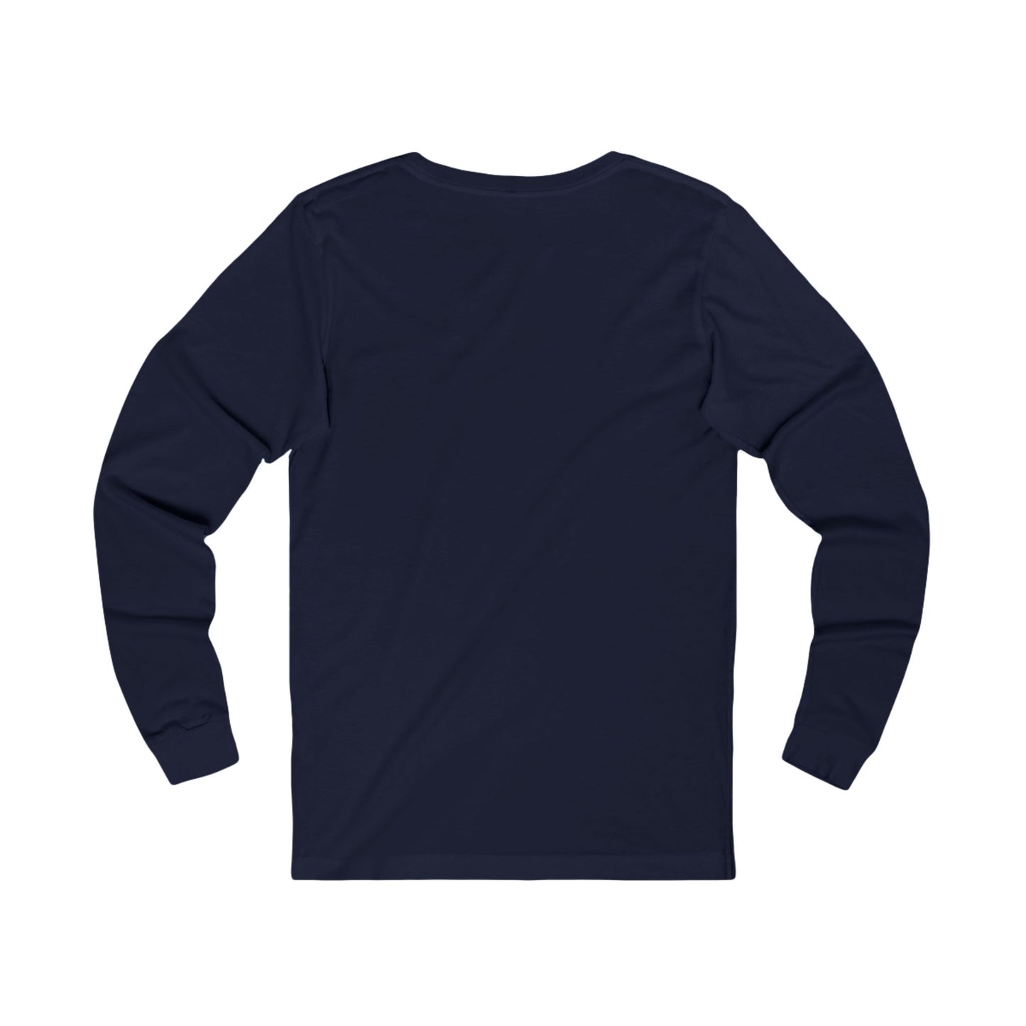 Long Sleeve Tee — Minimal White Chest Print, Classic Casual Shirt