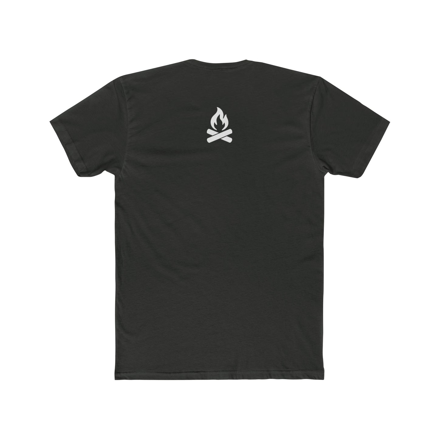 Bored Dad Co. Crew Tee — Minimalist Campfire Graphic T‑Shirt for Dads
