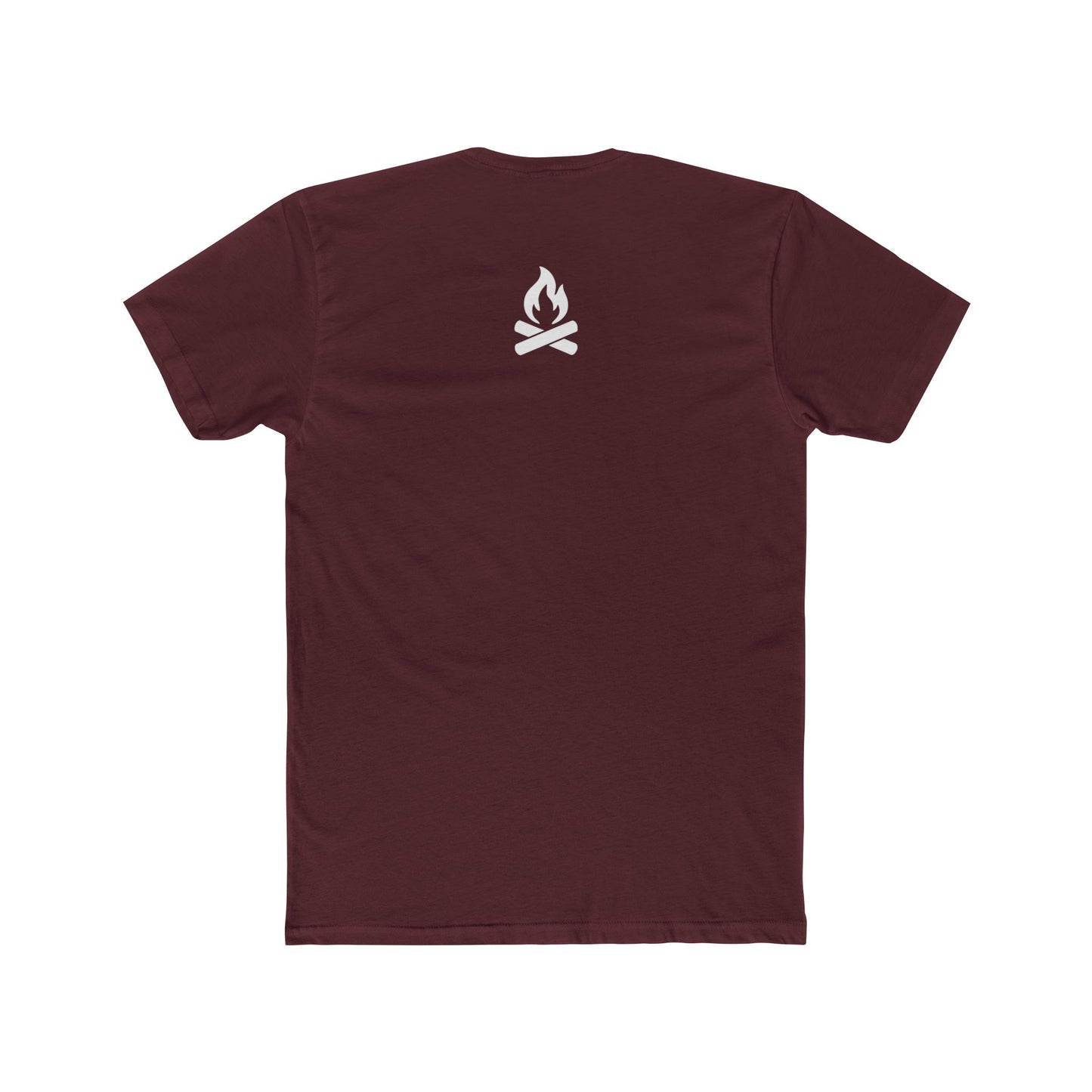 Bored Dad Co. Crew Tee — Minimalist Campfire Graphic T‑Shirt for Dads