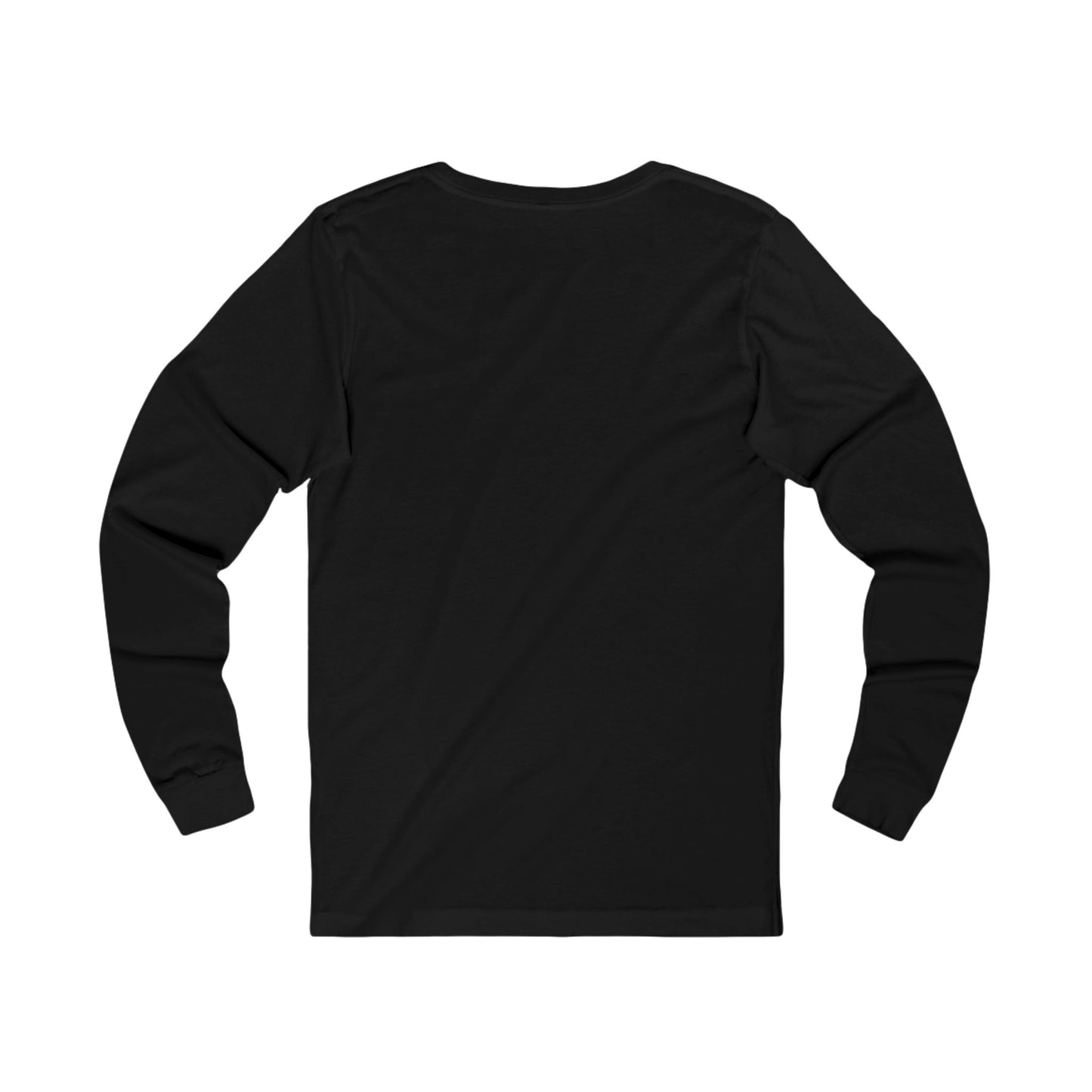 Long Sleeve Tee — Minimal White Chest Print, Classic Casual Shirt