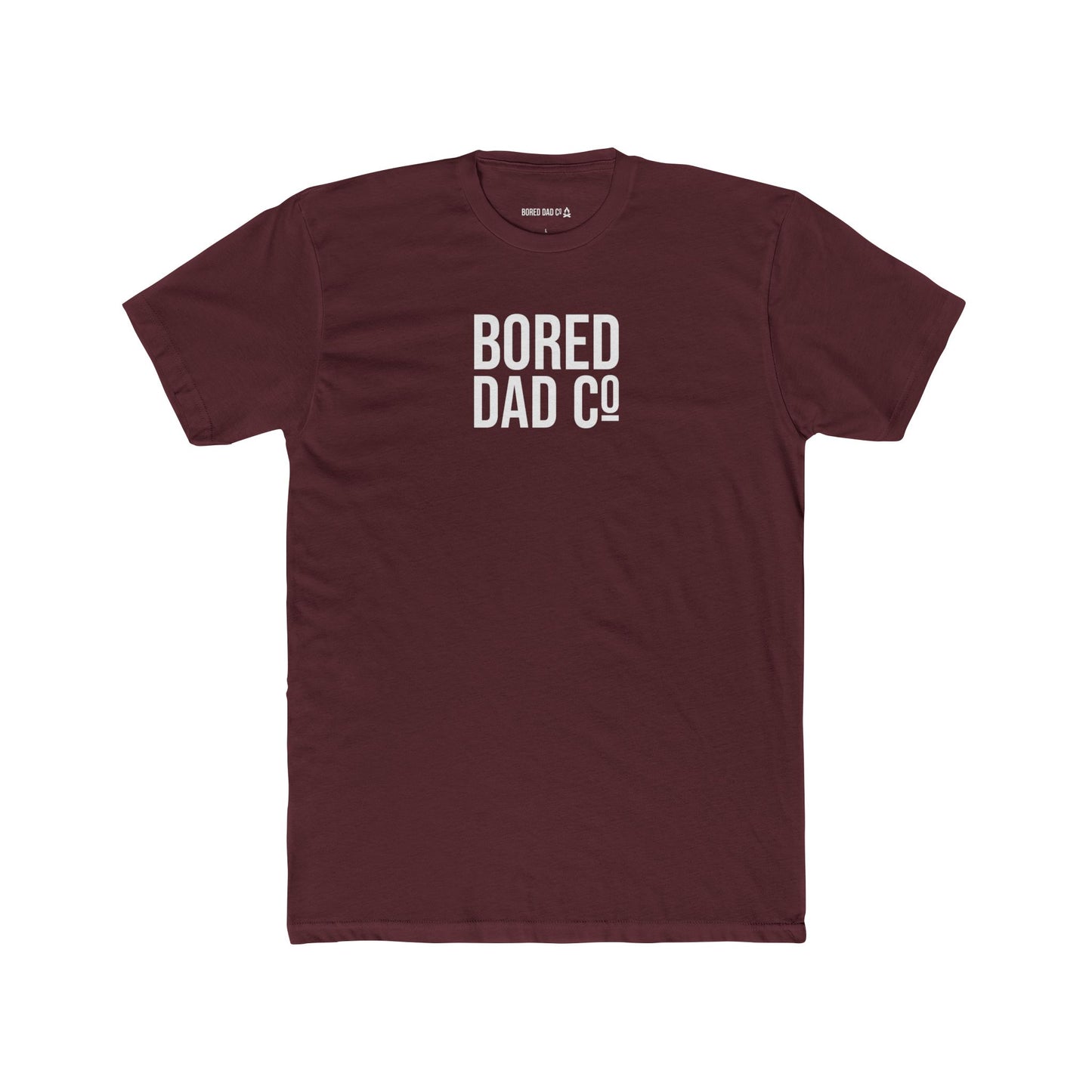 Bored Dad Co. Crew Tee — Minimalist Campfire Graphic T‑Shirt for Dads