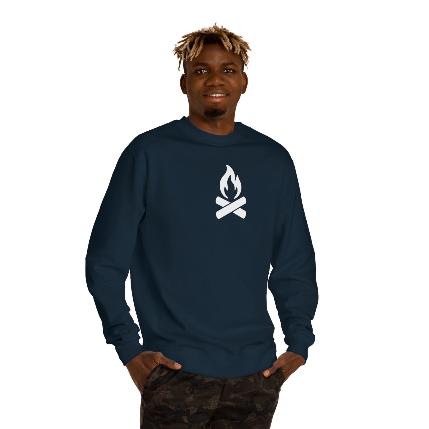 Bored Dad Co. Crewneck Sweatshirt — Campfire Logo Casual Pullover