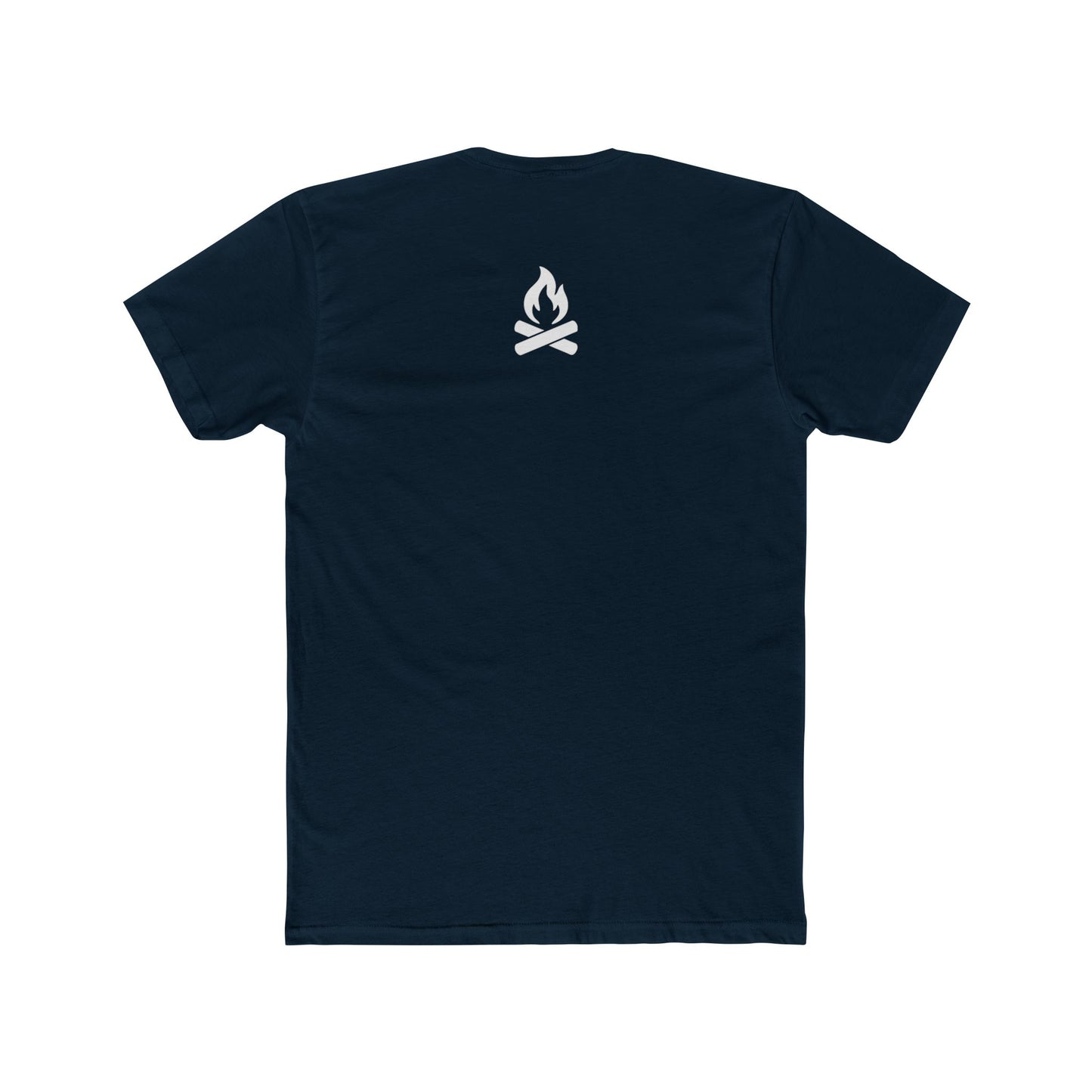 Bored Dad Co. Crew Tee — Minimalist Campfire Graphic T‑Shirt for Dads